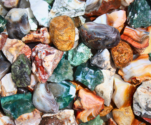 Agate mix rough rocks for - -,